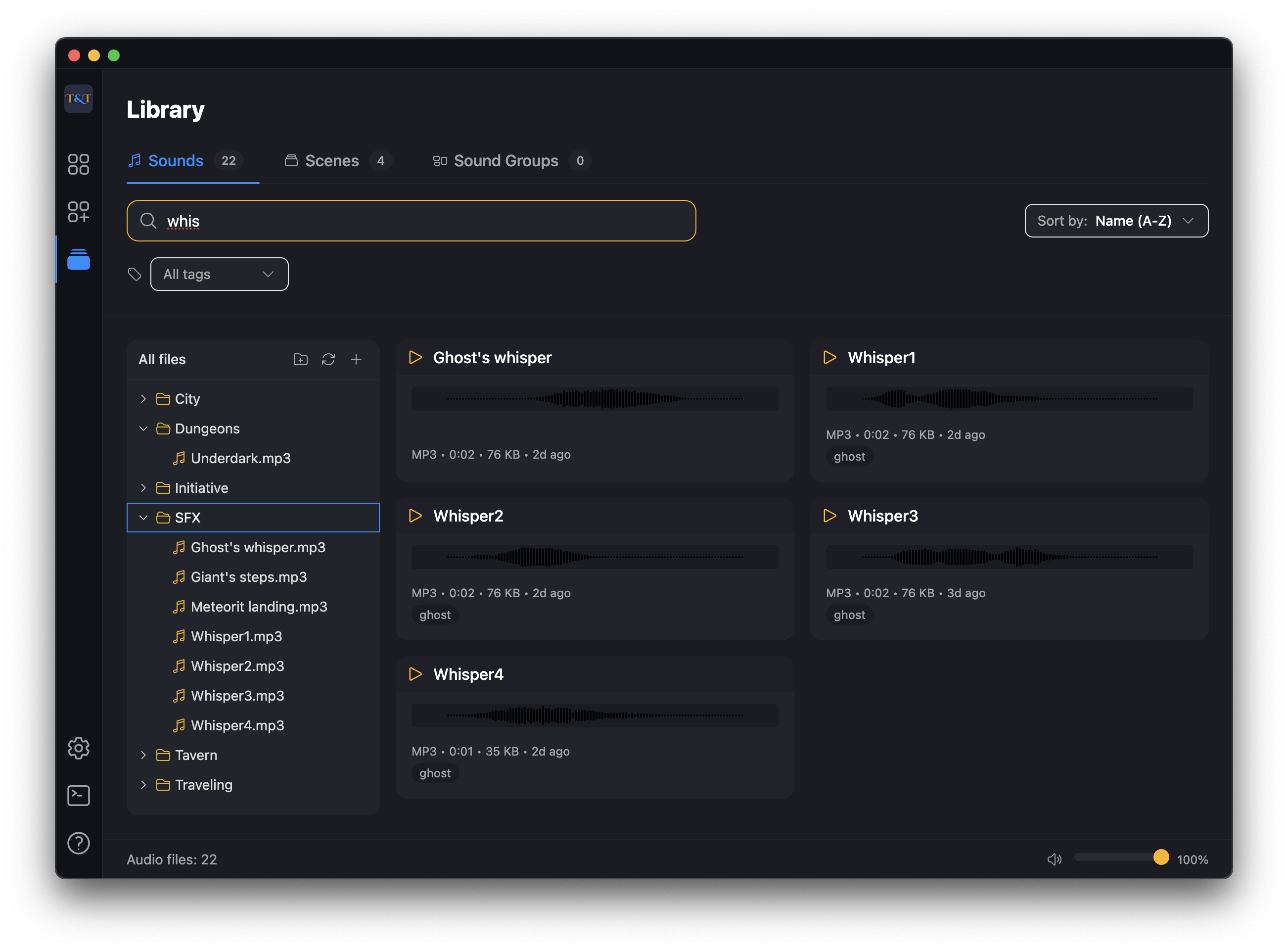 Библиотека аудио с тегами
