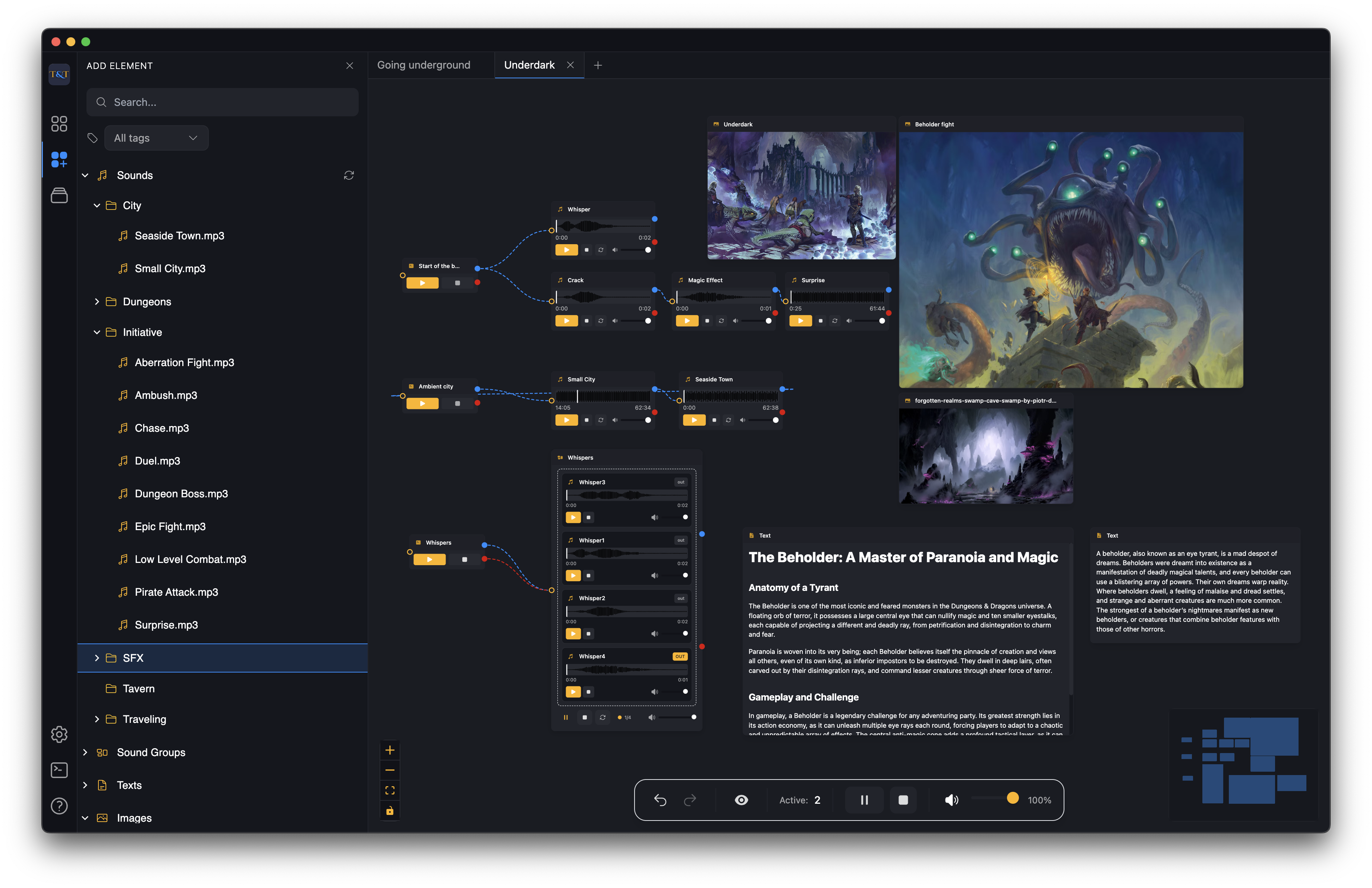 Tavern Thunder интерфейс